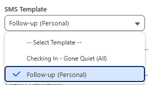 Templates in one click: Shared templates for the whole team and personal templates for each rep.